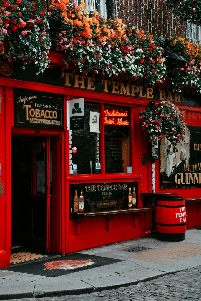 A photo of Temple Bar in Dublin, Ireland